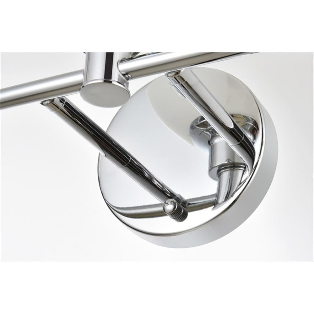 Living District Cordelia 3-Light Iron/Glass Bath Sconce in Chrome/Frosted White