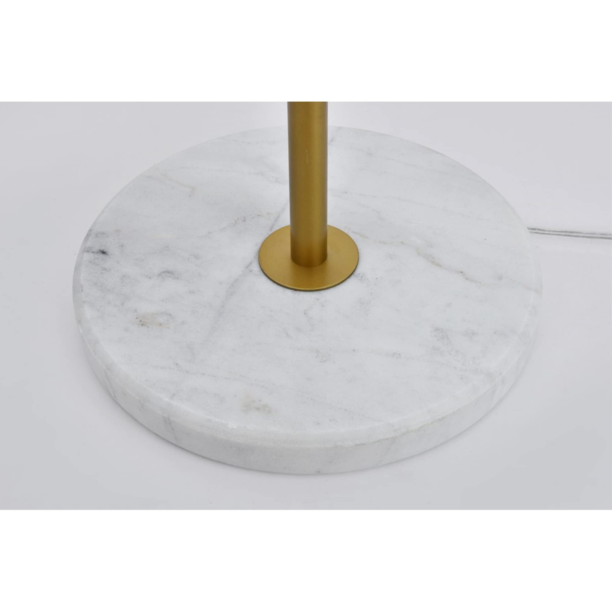 Living District Eclipse 3-Light Metal & Glass Floor Lamp in Brass/Clear