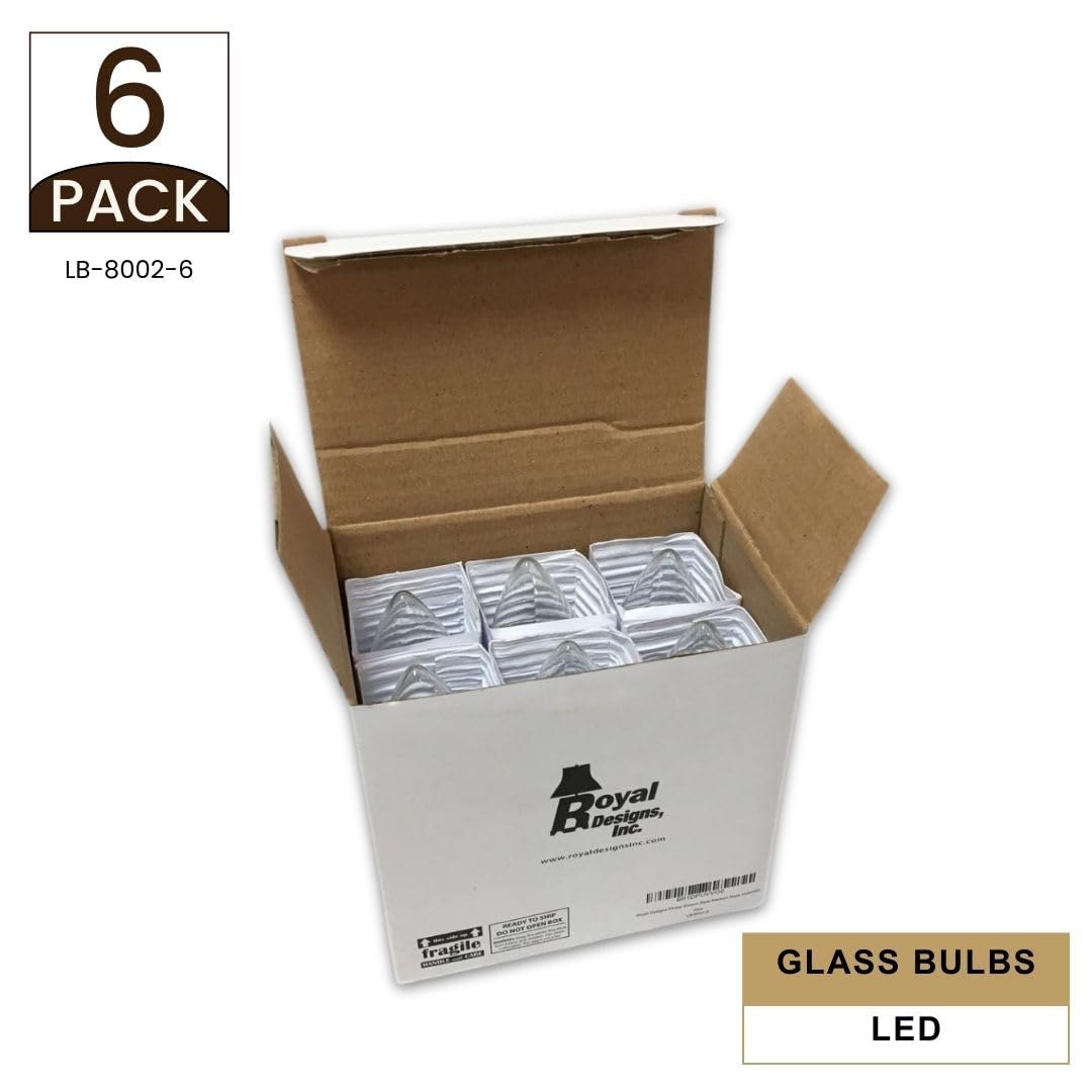 Royal Designs, Inc. Flicker Candelabra Style Led Light Bulbs, E26 Medium Base