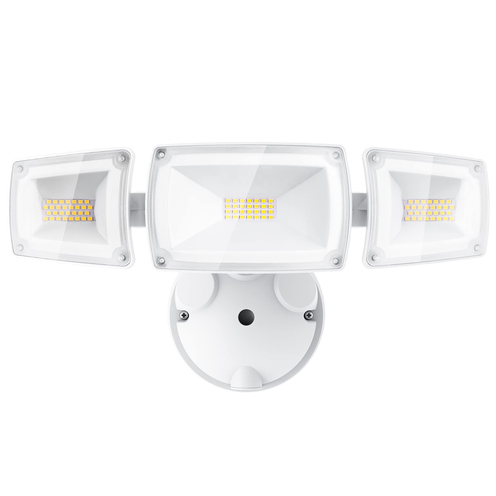 USTELLAR 55W LED Flood Light Outdoor, 5500LM, 5000K, IP65 Waterproof, 3 Adjustable Heads, 1 Pack, White, Model UT88115