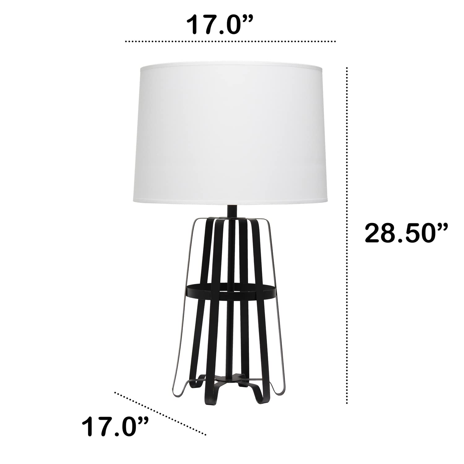 LALIA HOME Stockholm Table Lamp - Iron, Oil Rubbed Bronze, 17x17x28.5 inches, Model LHT-4011-OR