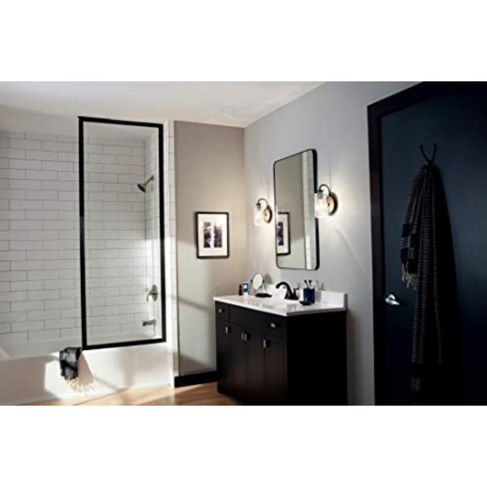 Kichler Braelyn 9.5'' Wall Sconce In Olde Bronze, 1-Light Industrial Wall Mount With Clear Seeded Glass, (9.5'' H X 5'' W), 4545