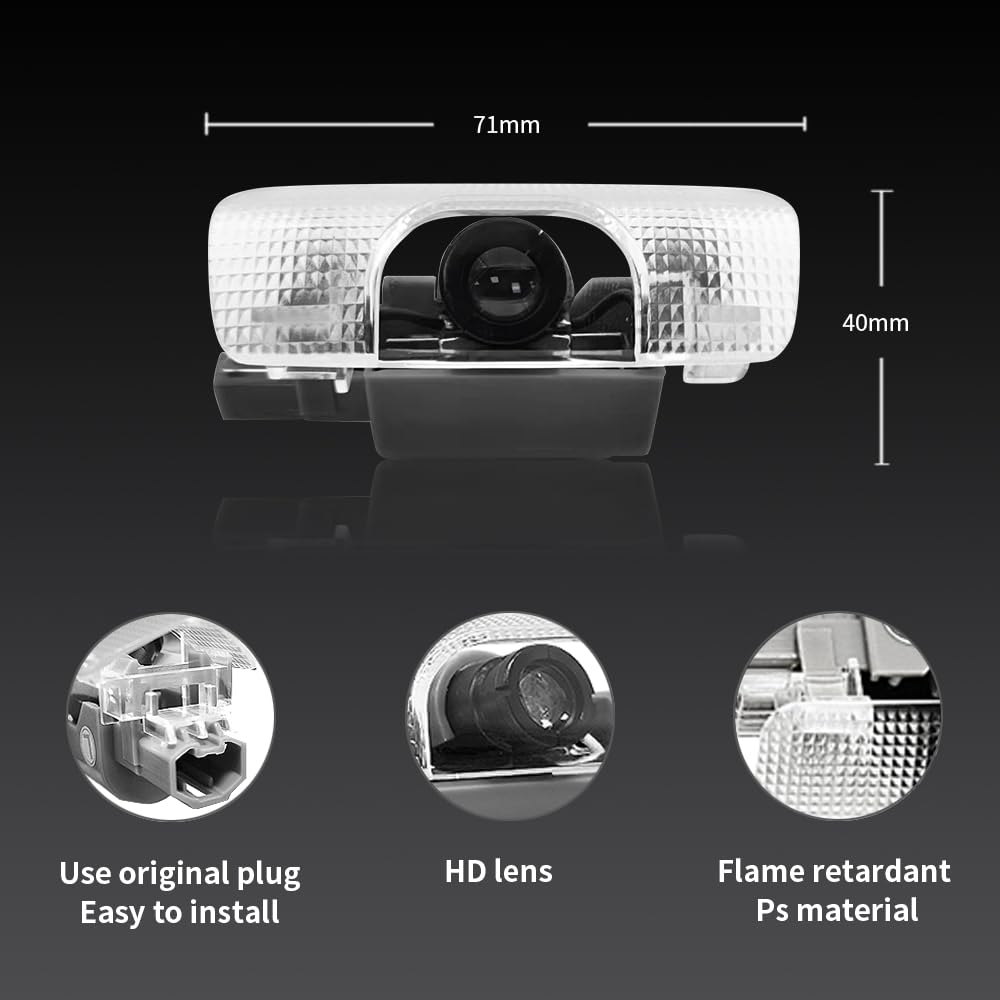 akarin 2 PCS LED Car Door Logo Lights - Aluminum Courtesy Projector Laser Puddle Lamp for 4Runner, Tundra, Sequoia, Venza, Land Cruiser - USA Flag