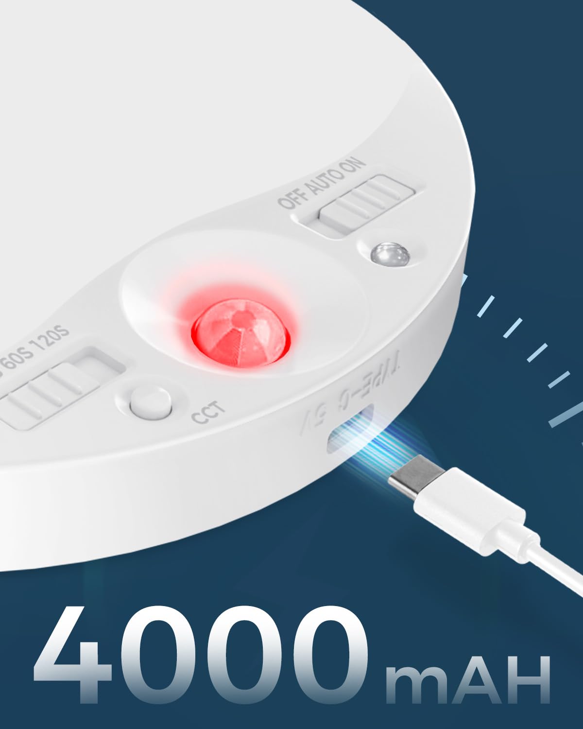 2Pack Rechargeable Motion Sensor Ceiling Light With Remote, Magnetic Wireless Ceiling Light Battery Powered, 3000K/4000K/6500K,