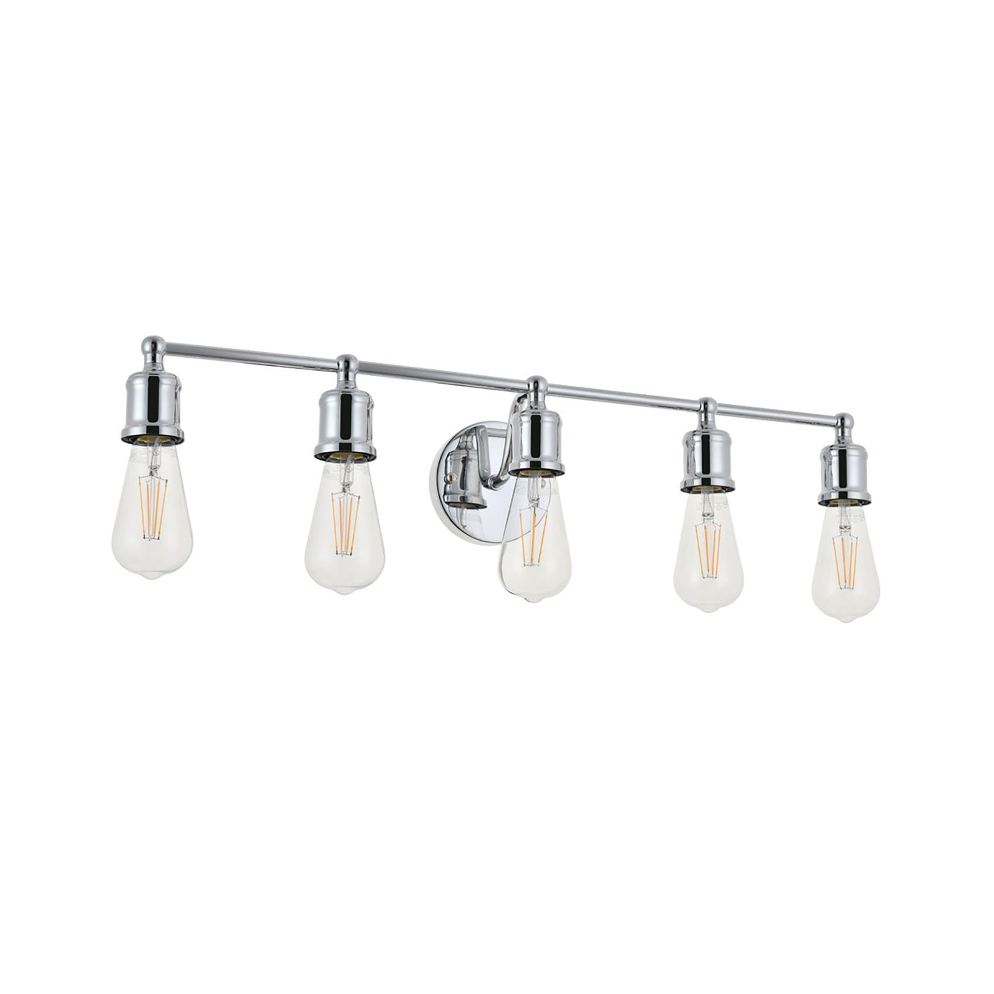 Living District Indoor Modern Home Decorative Bright Ceiling Serif 5 Light Chrome Wall Sconce