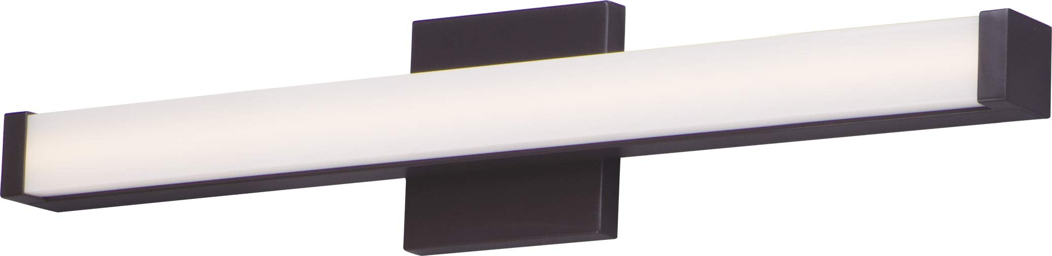 Maxim 52002BZ Spec Collection 24 Inch Dimmable LED Bathroom Vanity Light I 3000K I Bronze I Modern Contemporary Light Fixture I