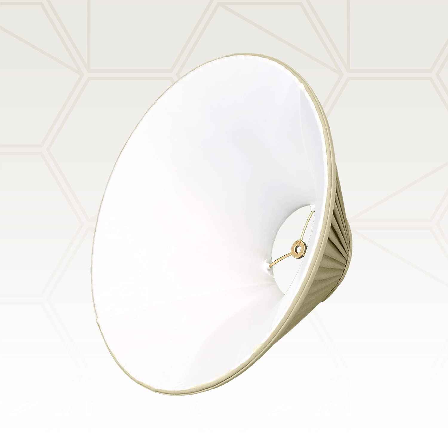 Royal Designs, Inc. Coolie Empire Side Pleat Basic Lamp Shade, Linen Taupe, 6 X 18 X 11.5 (Spider), Set Of 2