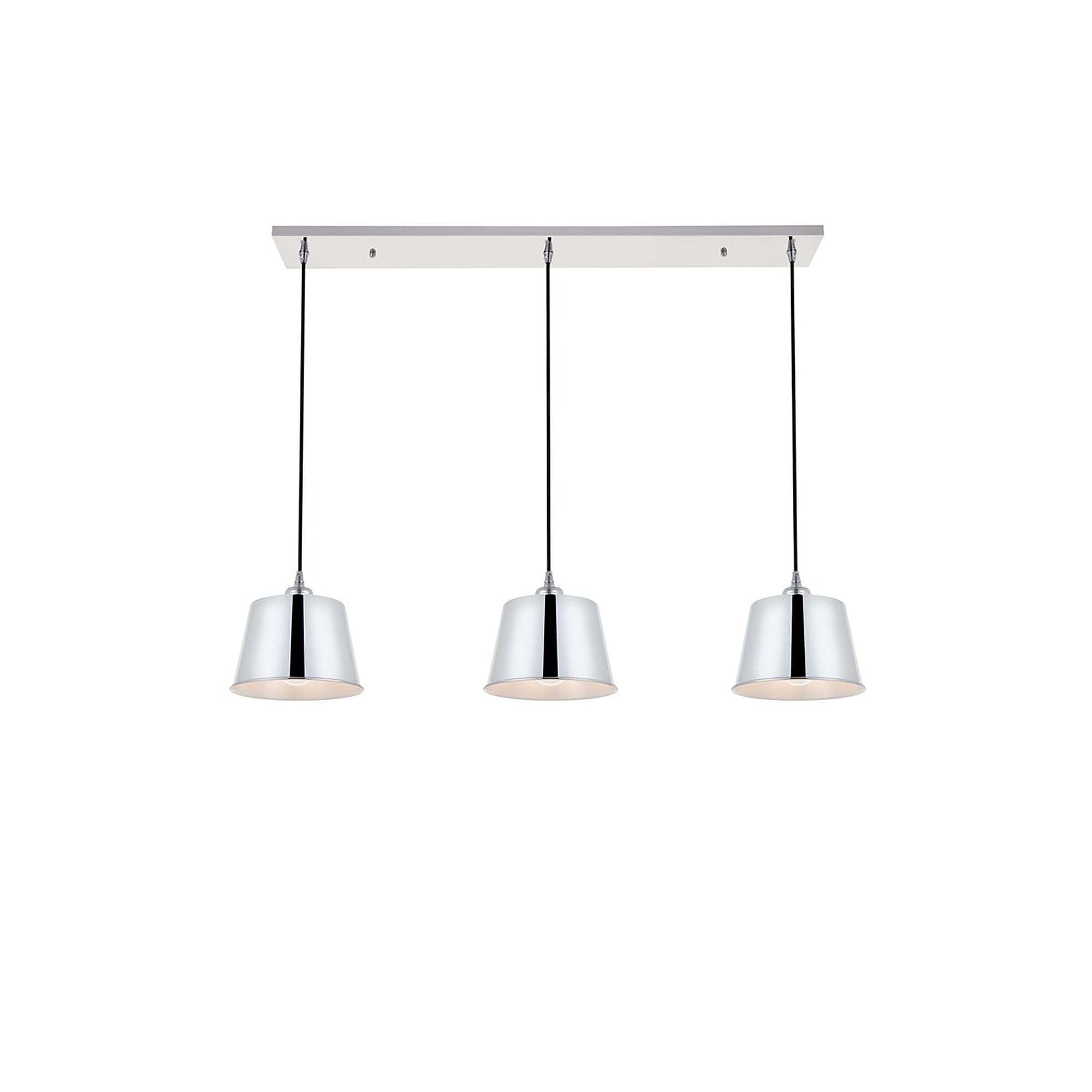 Elegant Lighting Living District Indoor Modern Home Decorative Bright Ceiling NOTA 3 Light Chrome Pendant