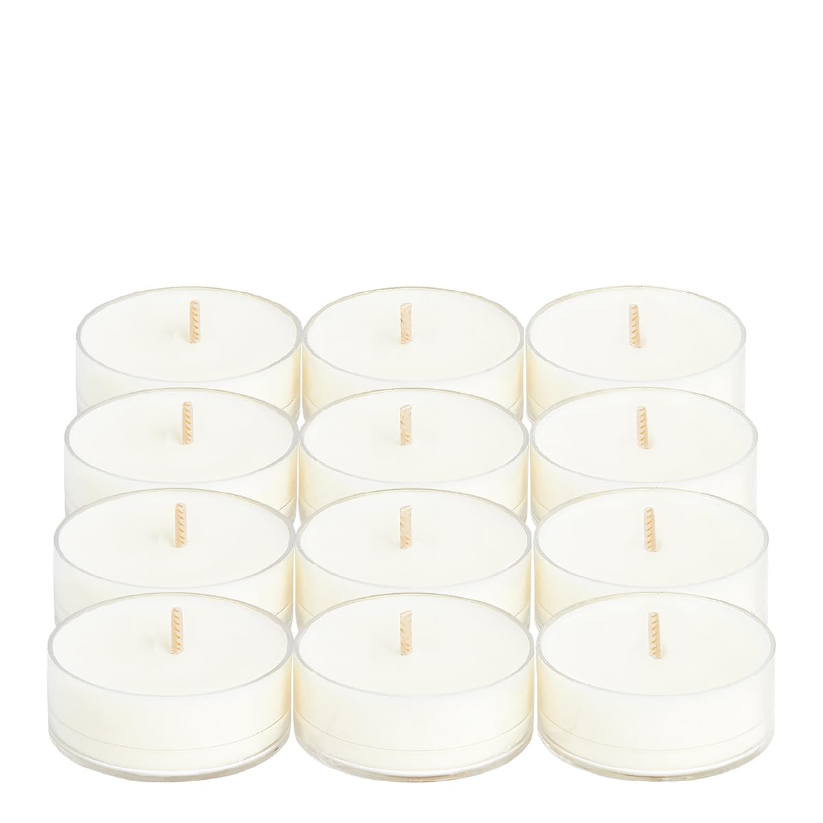 PartyLite Set of 12 Tea Lights Candles, Rose & Chamomile Scent, Aromatherapy Scented Candles Gift Set, Up to 4 to 6 Hours Burn T
