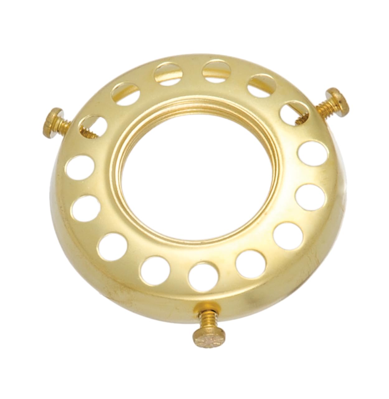 B&P Lamp® Uno-Type Shade Holder, Screw-On Fitter, 2 1/4in, Unfinished Brass, Metal
