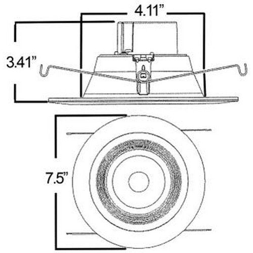Morris LED Recessed Lighting Retrofit Kit, 5000K, 1200 lm, 5in-6in, Aluminum, White, Model 72611