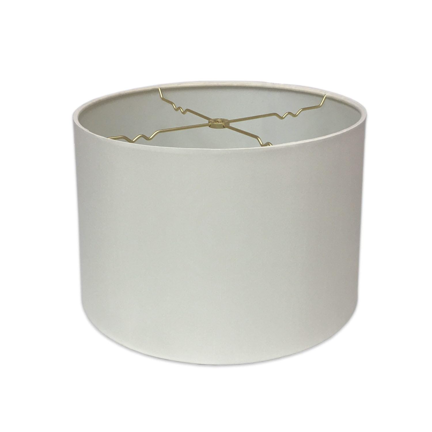 Royal Designs HB-610-12WH Hardback Lamp Shade, Shallow Drum, 11x12x8.5 inches, White