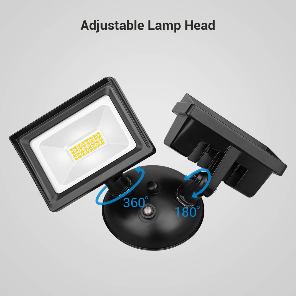 DEWENWILS LED Security Light, 62W Dusk to Dawn, 5400LM, IP65 Waterproof, 5000K Daylight, Black, Model HHSL03A