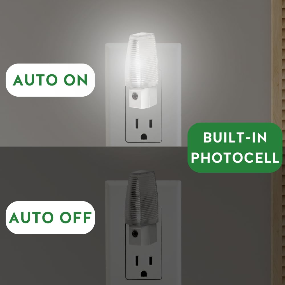 MaxLite Plug-in Night Light, Dusk to Dawn, White, 1 Count, Model UNL-DTDS