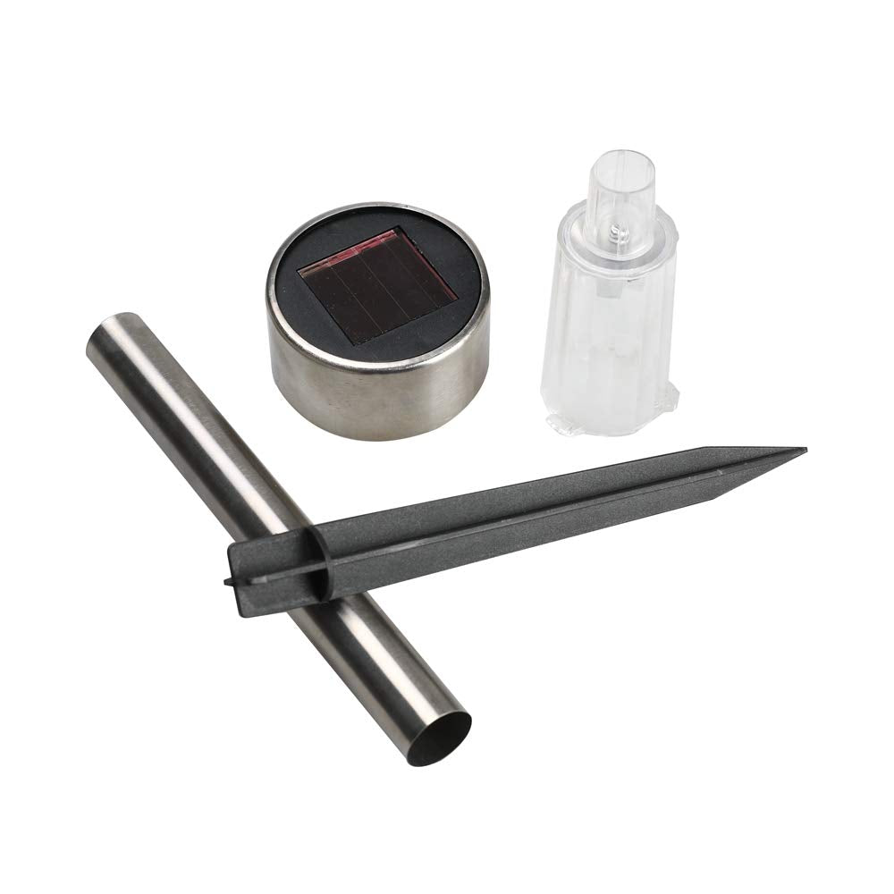 Wellgium Solar Lights Outdoor, 12-Pack Stainless Steel Landscape Pathway Lighting - Warm White