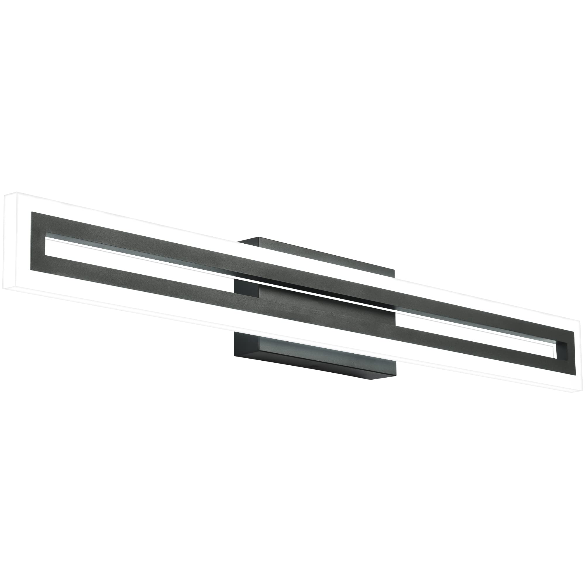SOLFART Dimmable Black Vanity Light Fixture, 32inch, Acrylic, 3 Color Temperature, Model S8300-810mm-6000K-3C