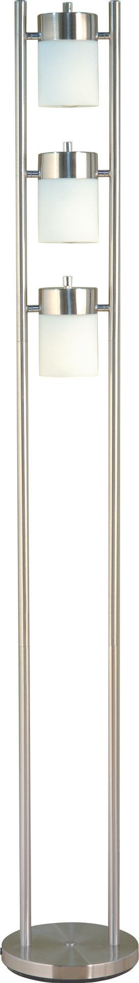 Sh Lighting 2-Way Adjustable Floor Lamp - Features Three Lights With Multiple Light Directions - 63&quot; Tall Great Fit For Living Or Bedrooms - White