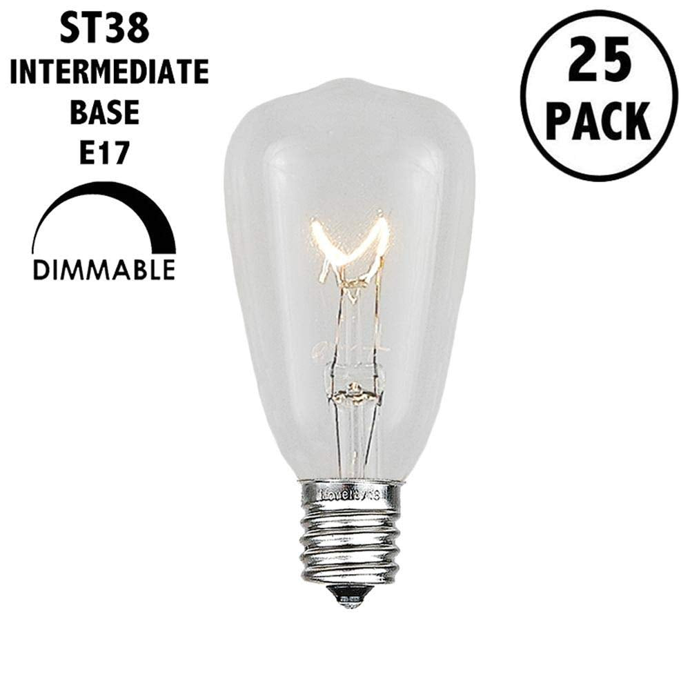 Novelty Lights Incandescent St38 Edison Replacement Bulbs - Outdoor Individual Bulbs For Events, Holiday Parties, Patios, And Mo