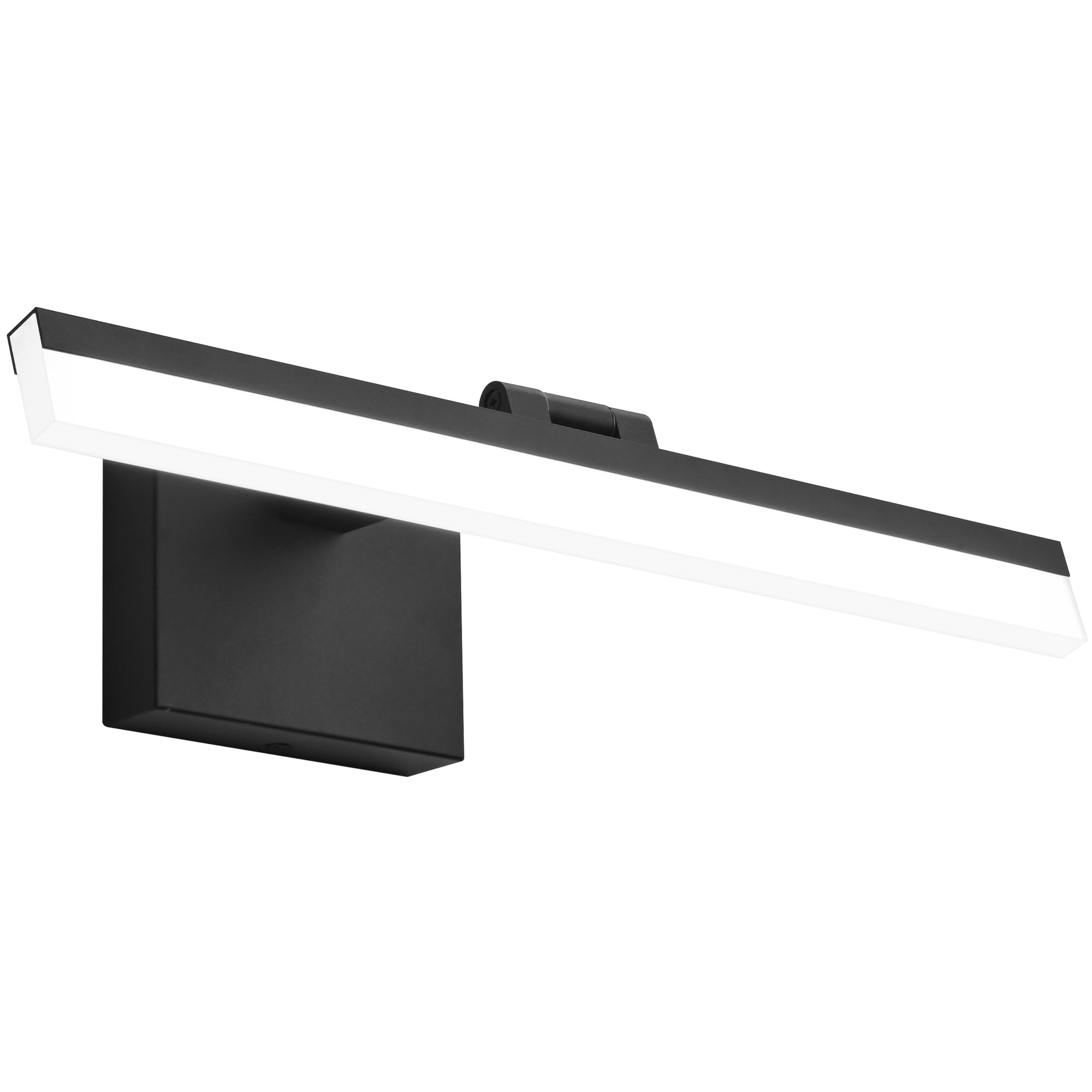 SOLFART 18 Inch Dimmable Black Aluminum Vanity Light Fixture Model 8778-457mm-6000K for Bathroom Over Mirror