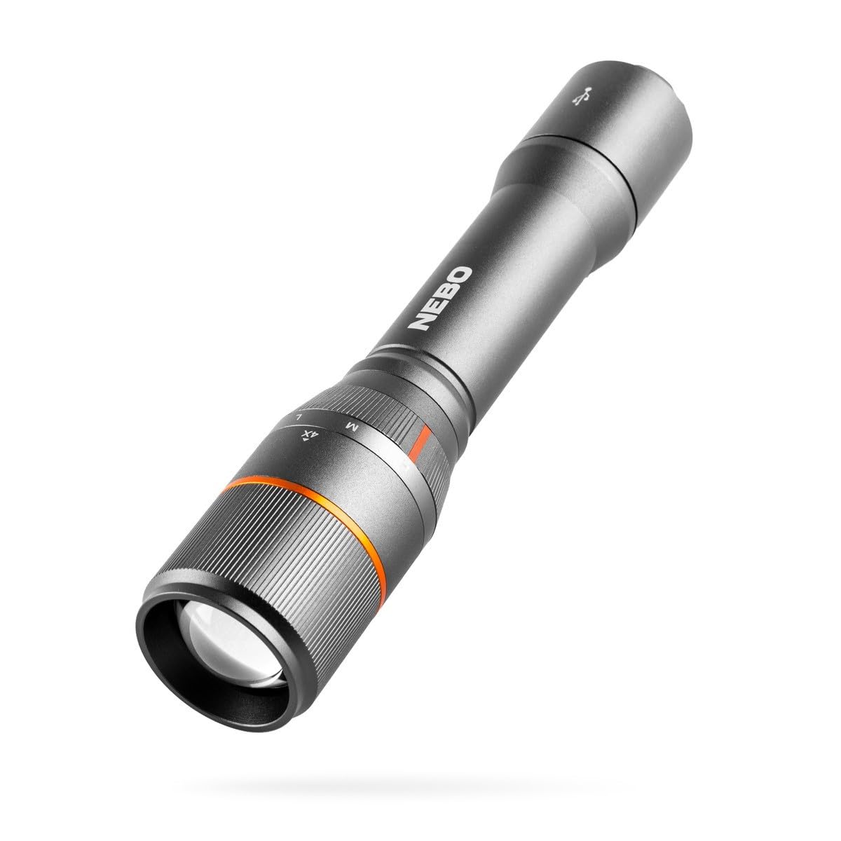 NEBO Davinci Handheld Flashlight, Rechargeable, Waterproof, Aluminum, One Size, Black, Model NEB-FLT-0020