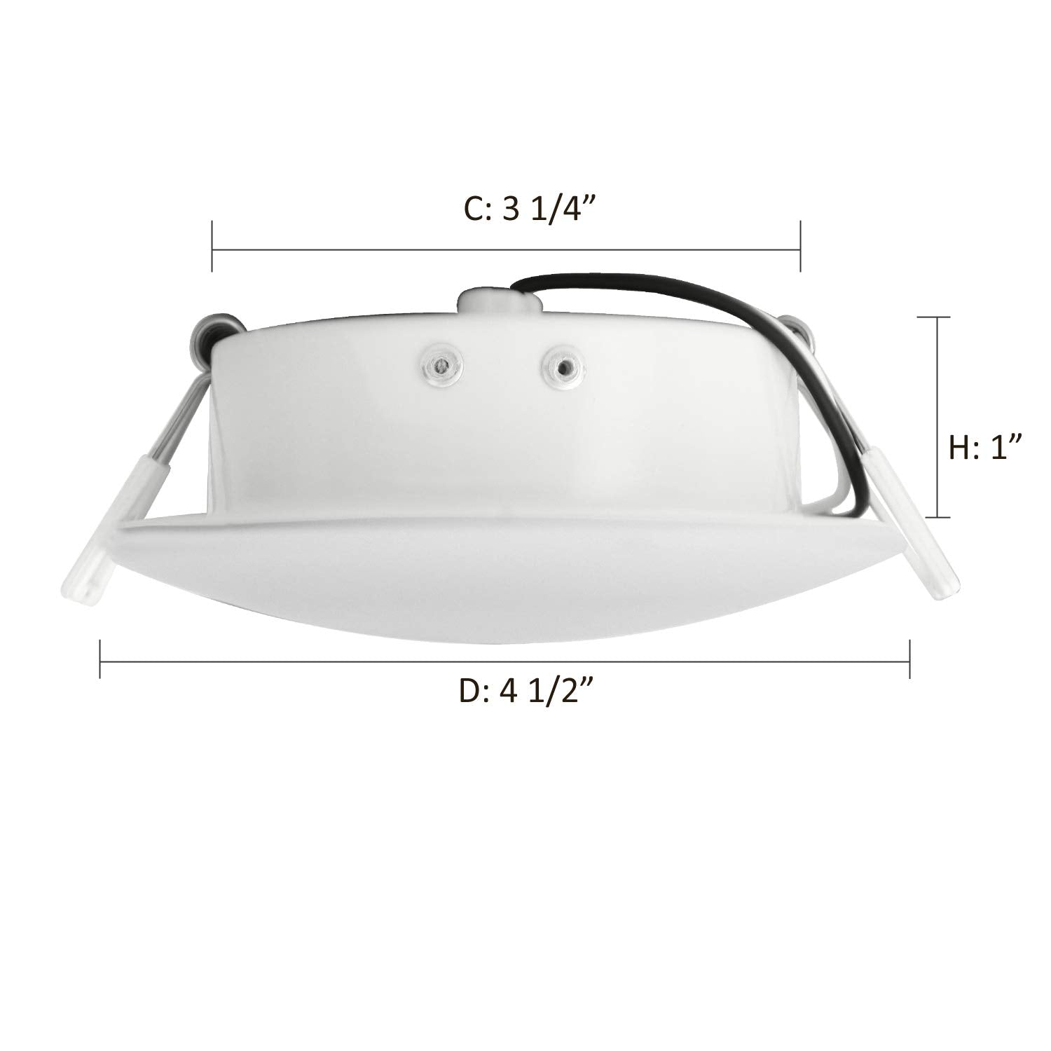 Facon 4.5 LED RV Puck Light, 12V Recessed Down Light, Aluminum, 4000K Cool White for Motorhomes, Campers, Trailers, Boats