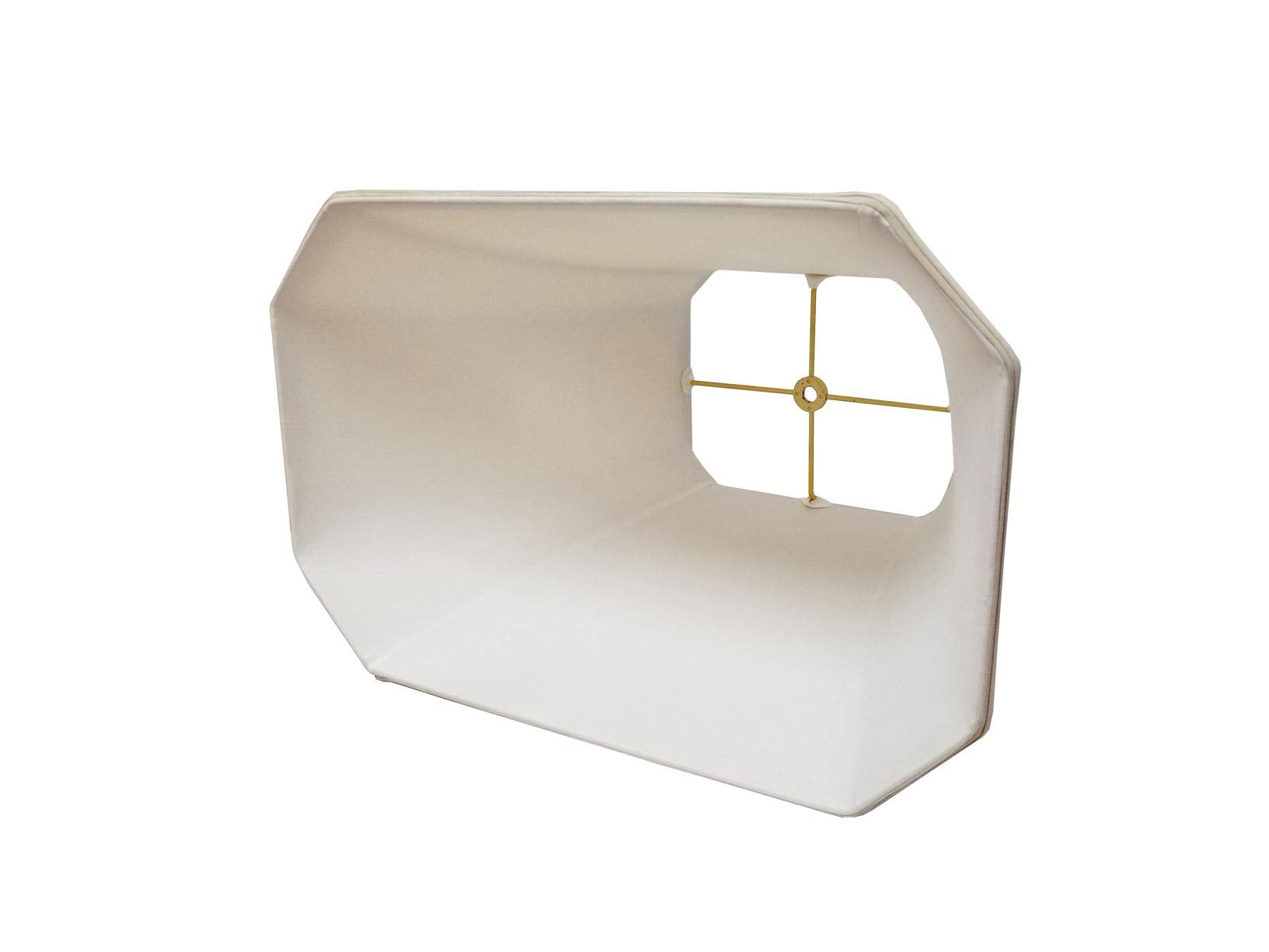 Royal Designs Rectangle Cut Corner Lamp Shade - Beige - (7 x 10) x (12.25 x 18) x 13.25 - Model BSO-710-18BG