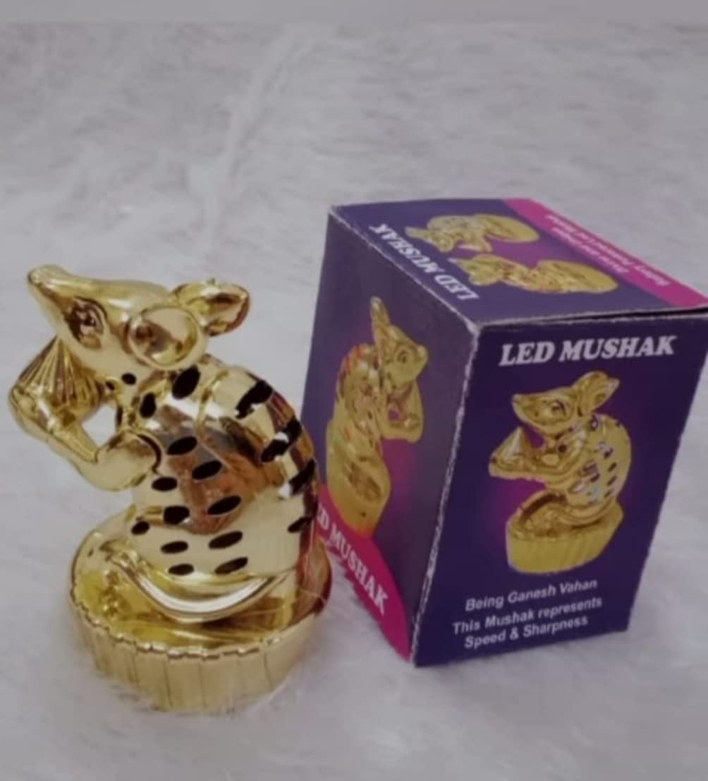 Vibgyor Products LED Mooshak Colour Changing Multi-Colored Ganpati Modak Shaped LED Light for Ganesh Chaturthi, Diwali & Prisma