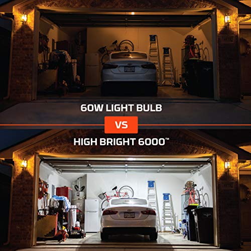 NEBO LED Garage Light 6000 Lumen 60W Multi-Position Adjustable Panel One Size White Model NEB-OTH-0001