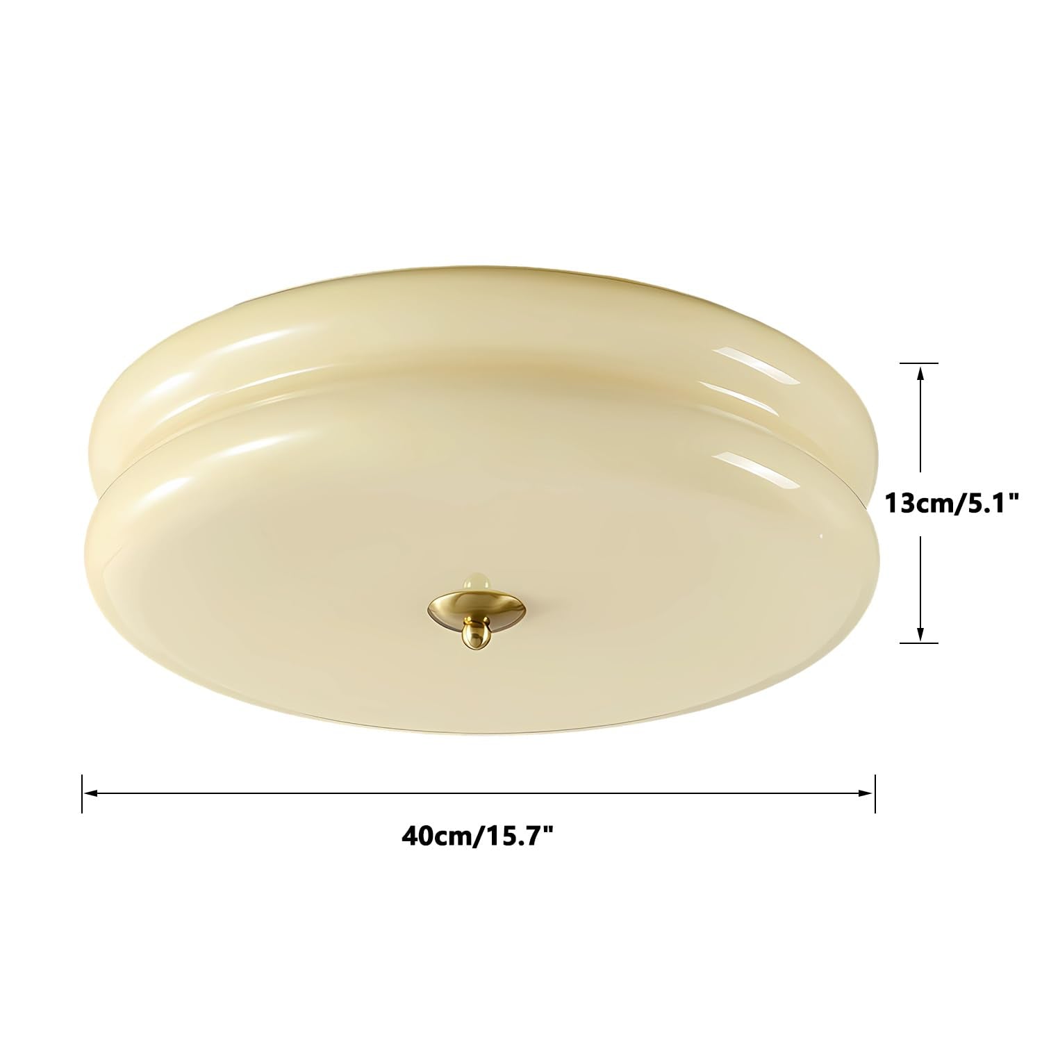 Kco Lighting Modern Yellow Glass Hallway Ceiling Light Large Round Led Ceiling Light Mid Century Overhead Light Farmhouse Flush