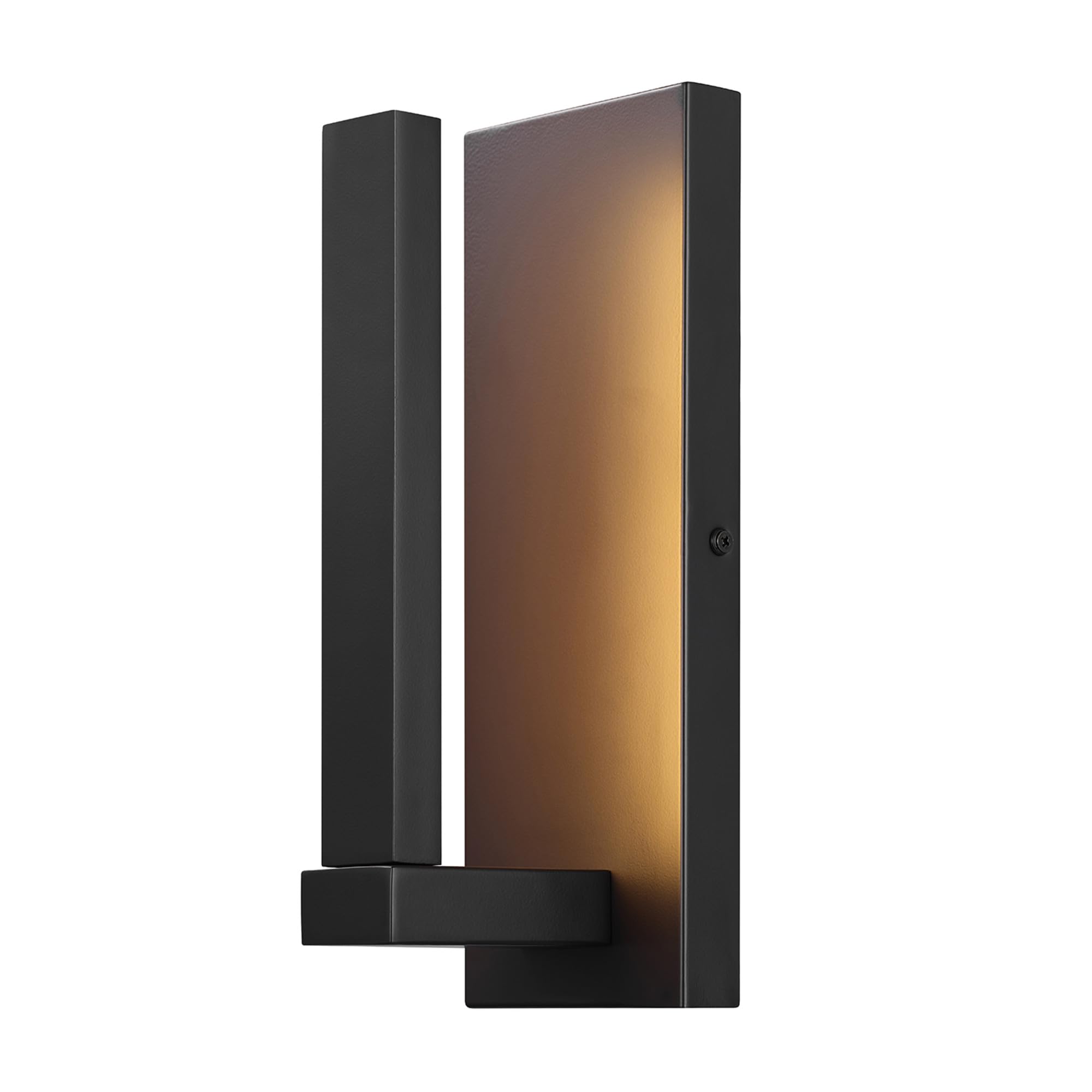 Globe Electric 60000128 10W Integrated LED Outdoor Wall Sconce, Bronze Finish, Modern Rectangle Frame, 650 Lumens, 2700K Warm Wh