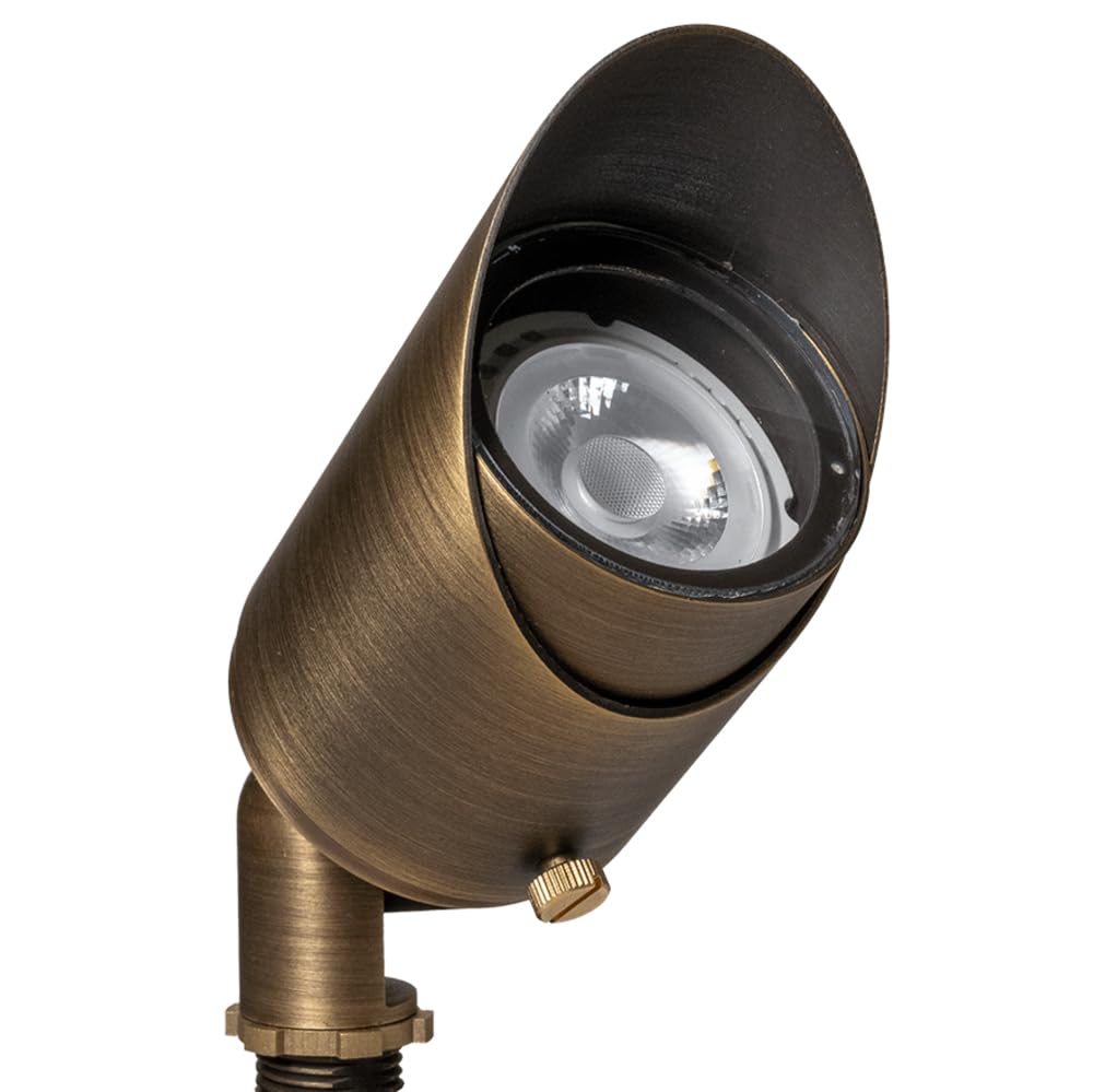 VOLT Top Dog Scotty 12V Cast Brass Outdoor Spotlight (Bronze) with Ground Stake