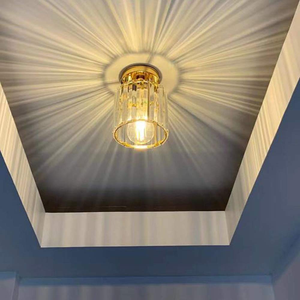 Frixchur Crystal Ceiling Light Mini Crystal Chandelier Modern Ceiling Lamp Close To Ceiling Lighting Fixture For Hallway Kitchen