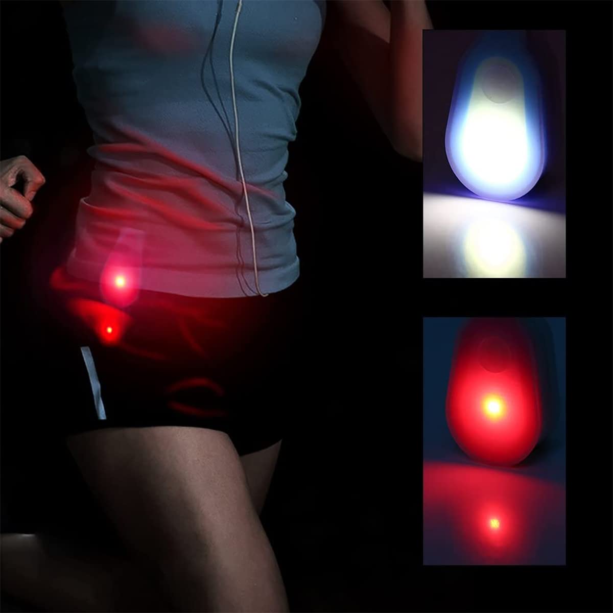 Pozlle LED Flashlight - Clip-On Night Light with Strong Magnetic Grip, Blue, Model HLYD for Hiking, Dog Walking, Running, Nursing, Police.