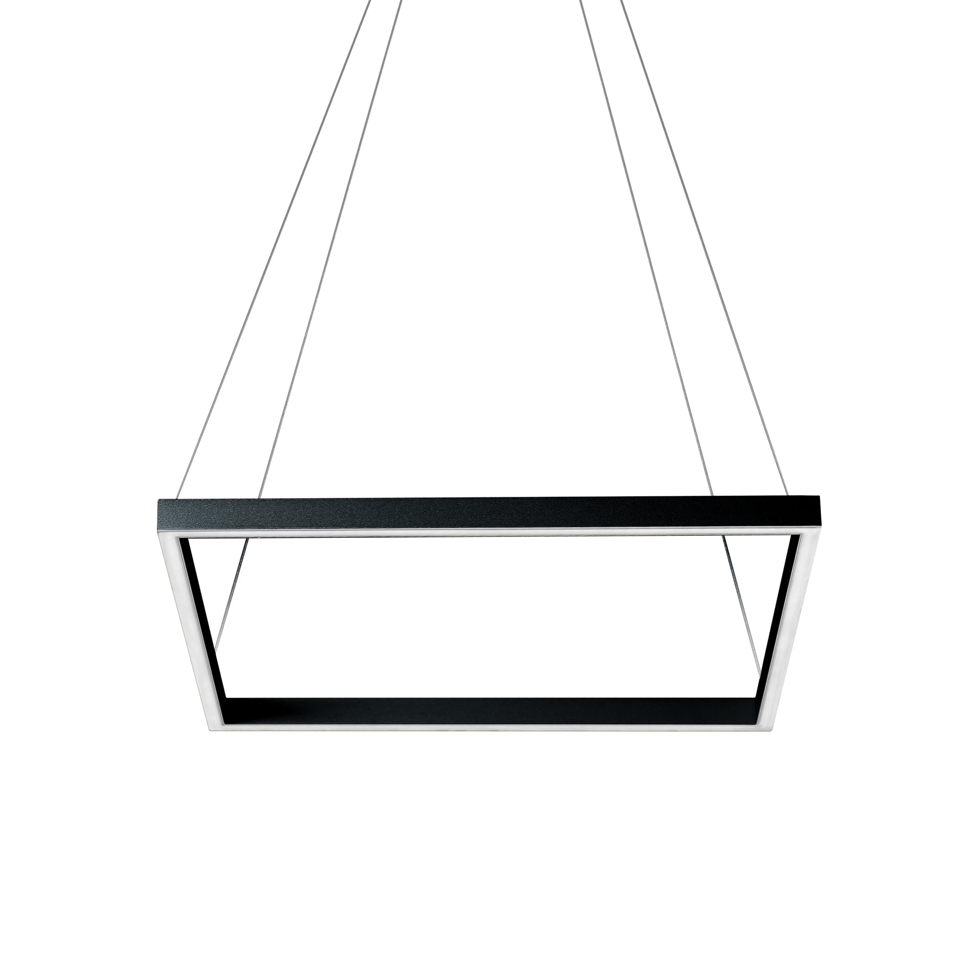 Vonn Lighting VMc31620BL 20 in Atria Adjustable Suspension Fixture  Modern Square LED chandelier Lighting in Black