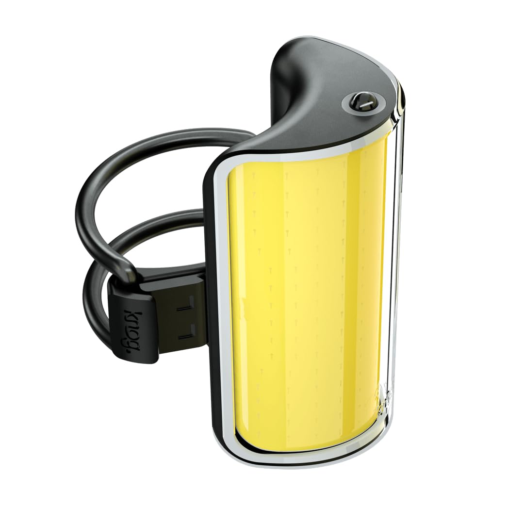 Knog Mid Cobber Bike Light - USB Rechargeable Bike Headlight and Tail Light Set, 330 Visibility, 320/170 Lumens, IP67 Waterproof