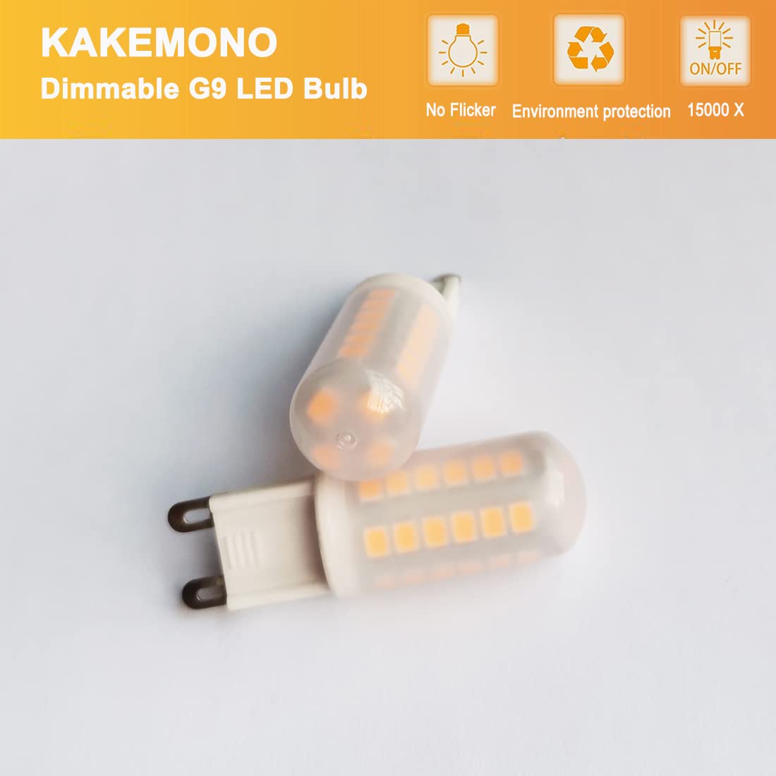 Kakemono G9 Led Bulb Dimmable 4W  40 Watt T4 G9 Halogen Equivalent 120V Chandelier Lighting  Soft Warm White 2700K  5 Pack