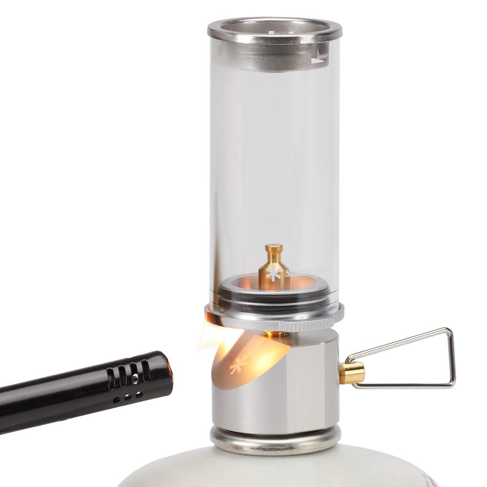 Snow Peak Mini Flame - Portable Gas Camping Lantern With Mini Flame - Durable Camping Equipment For Outdoor Lighting - Included Storage Case For Travel