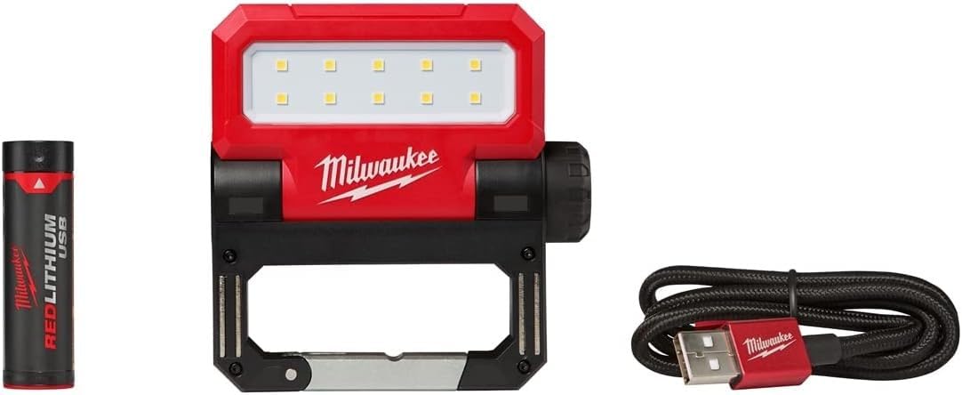 Milwaukee 2114-21 USB Rechargeable Rover Pivo Light, Colorless, Multiple Material