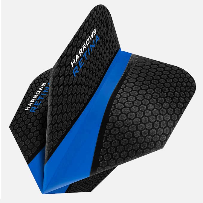 Harrows Retina Dart Flights - 5 Sets (15 Flights Total) - 100 Micron - enhanced Extra Strong - Blue