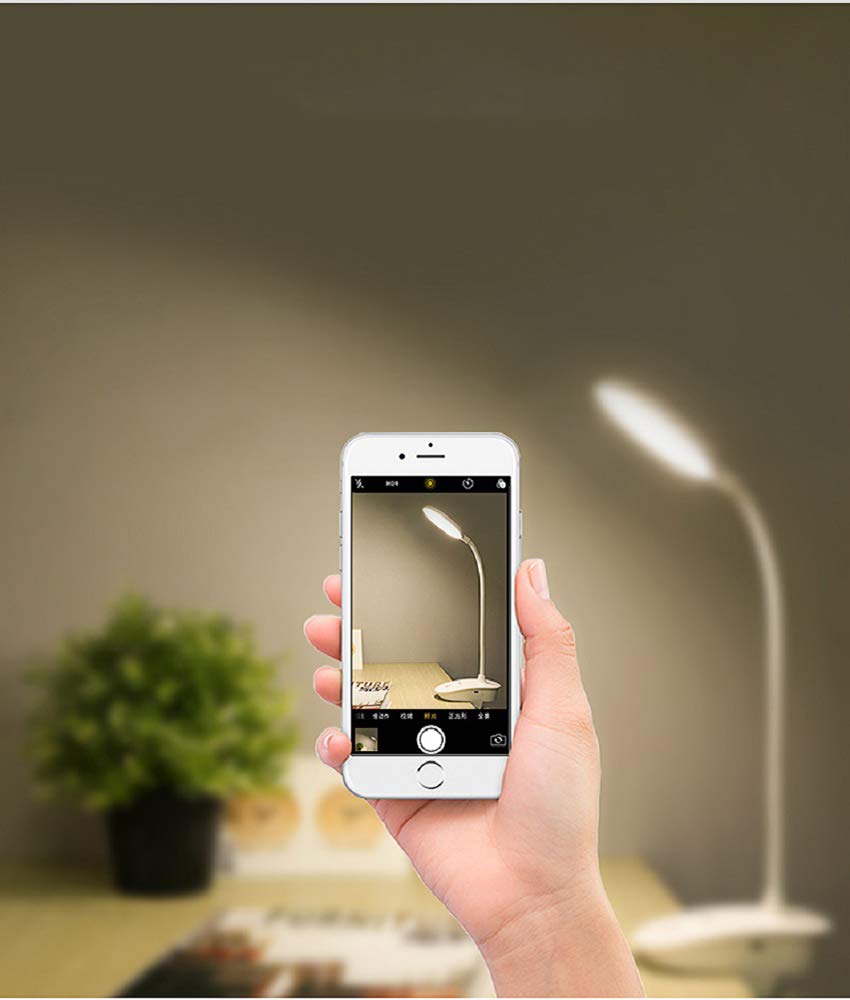 Miady 2 Pack Clip On Lamp,Battery Powered Reading Light,Clamp For Bed With 3 Brightness Level,Usb Rechargeable