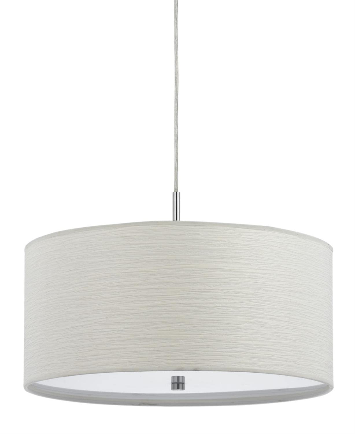 Cal Lighting FX-3524/1P 100-watt Nianda Pendant Fixture with Fabric Shade