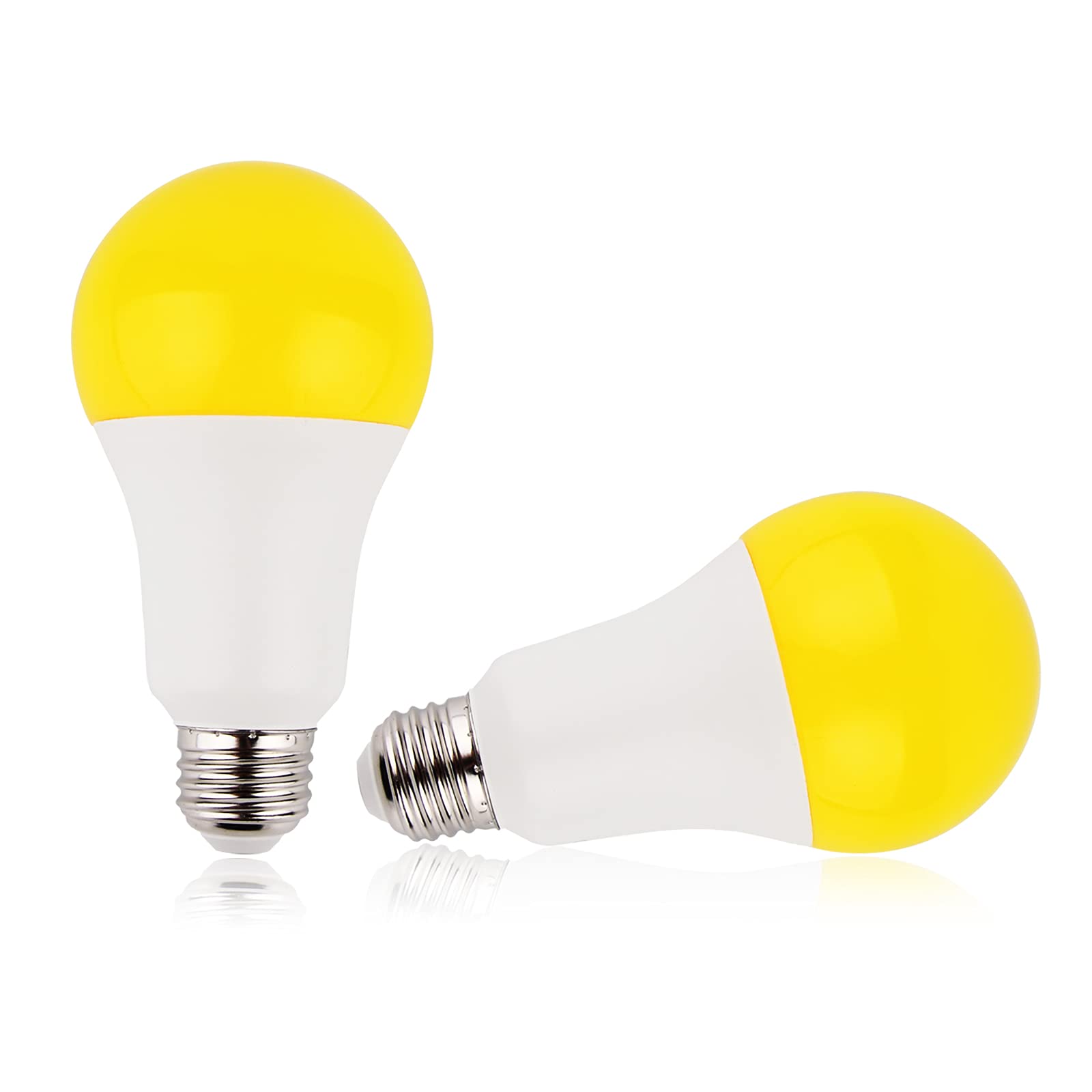 U4GLORY Amber LED Bulb - 15W (100W Equivalent), 1500Lm, 2200K Soft Glow, Yellow, A21 E26 Medium Base, 2 Count