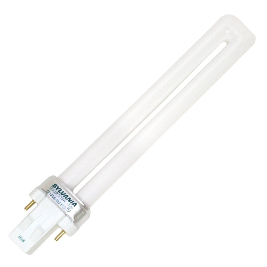 (25 Pack) Sylvania 21133 CF13DS/830/ECO 13Watt 3000K 2Pin Single Tube Compact Fluorescent Lamp