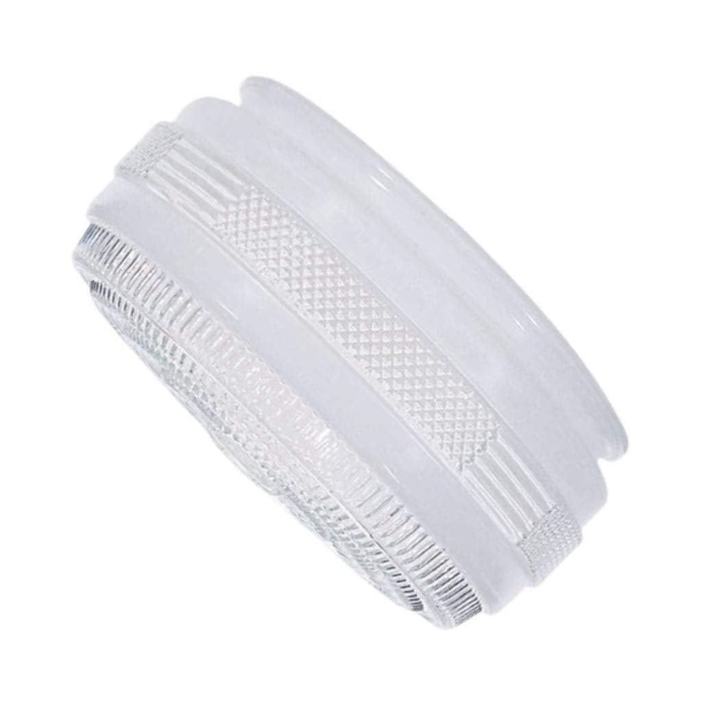 Satco 8-Inch Replacement Drum Glass Shade, White - 7-7/8-Inch Fitter Opening