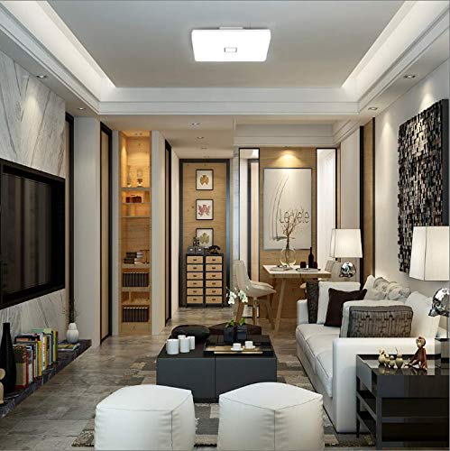 Airand Led Ceiling Light Flush Mount 24W 12.6In Square Daylight White, 2050Lm, Ip44, Plastic, Model Airand6000