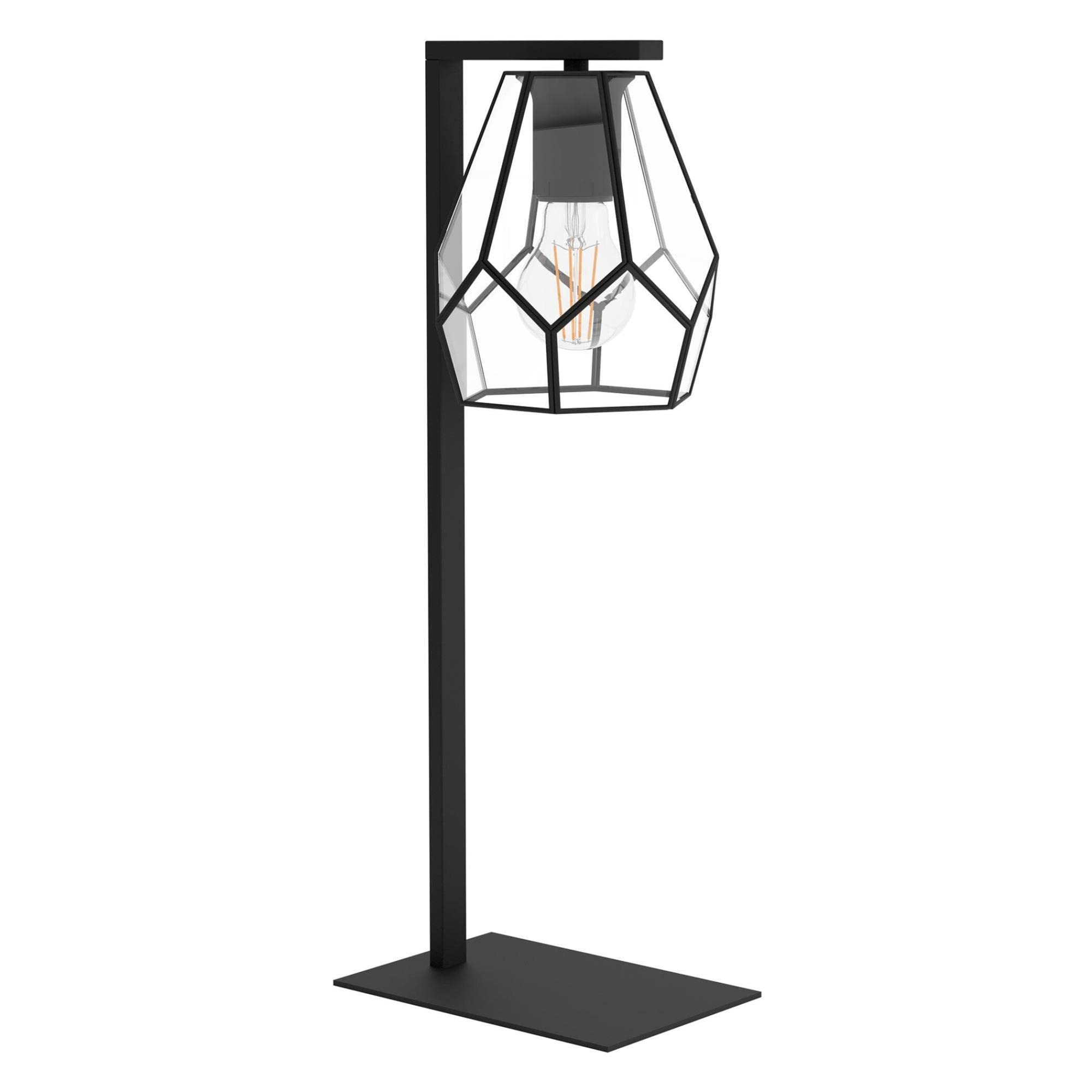EGLO Lighting 43646A Mardyke - 1 Light Table Lamp in Transitional Style 19.8 Inches Tall and 7.5 Inches Wide, Matte Black Finish