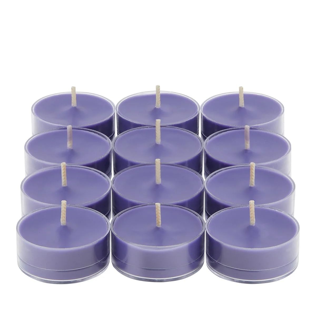 Partylite Tea Lights Candles  Lavender And Tonka Bean With Soft Musk Scent  Gift Set Of 12  Aromatherapy With Up To 4 To 6 Hours Burn Time  Ideal For Home Decor  Holiday Gifting & Celebration