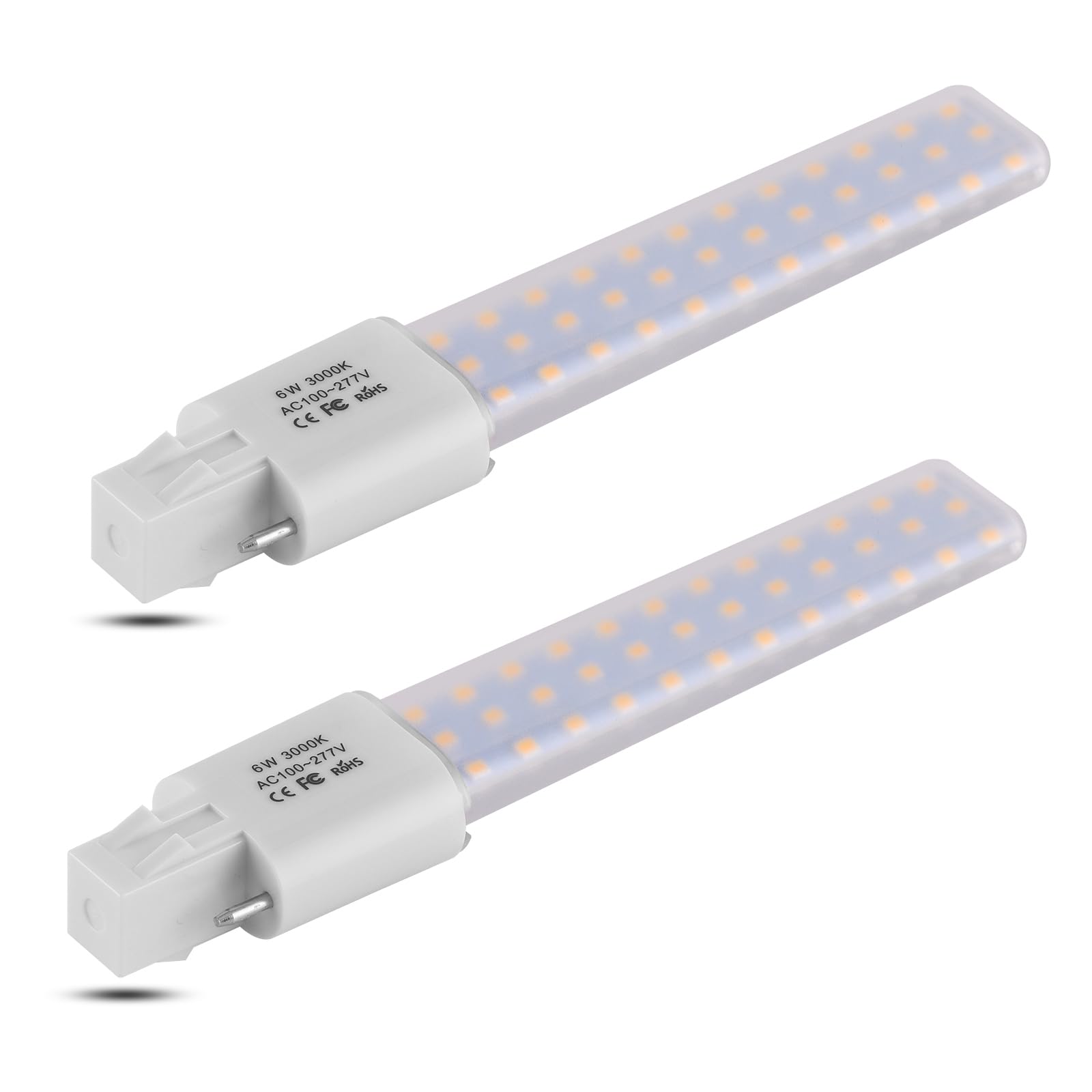 Lidesheng Gx23 Led Light Bulb Plug And Play Replacement 13W Cfl Led Stick Pl Bulb Gx23-2 Pin Base,360 Beam Angle,Warm White 3000