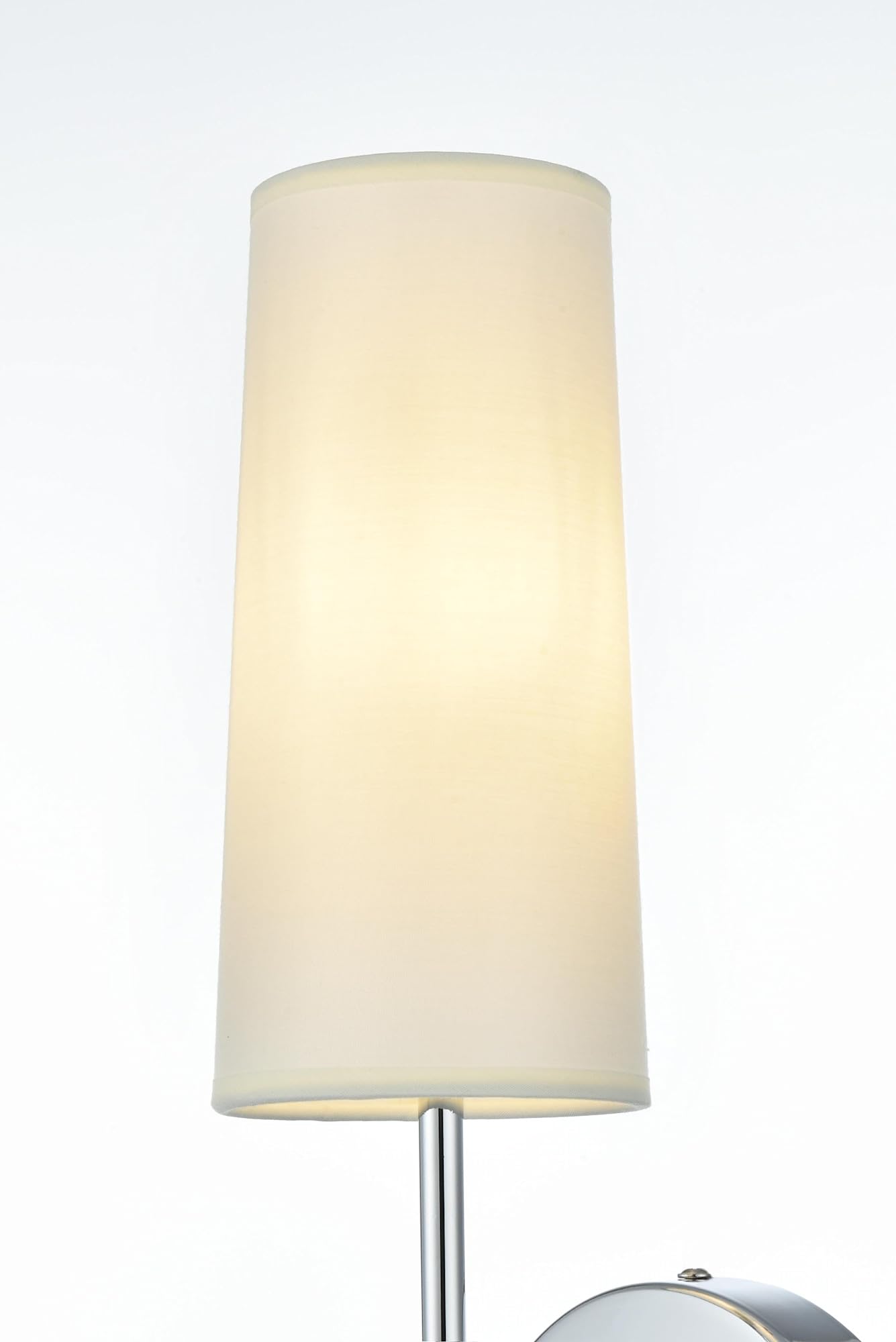 Living District Mel 1-Light Metal & Fabric Wall Sconce In Brass And White