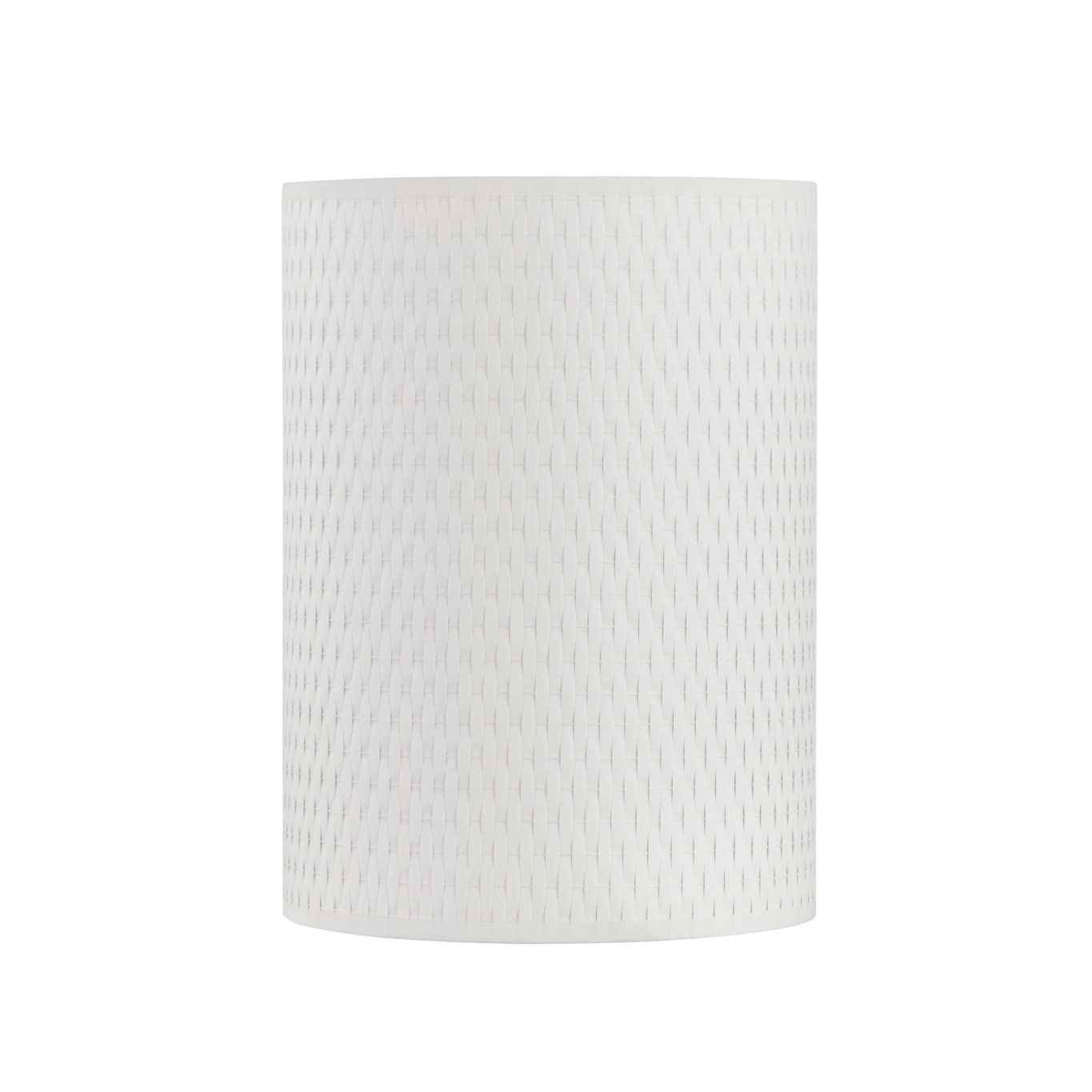 Aspen Creative 31308, Hardback Drum Spider White Plastic Lamp Shade 8&quot; Top x 8&quot; Bottom x 11&quot; Height